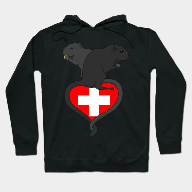 Gerbil Switzerland (dark) Hoodie by RampArt